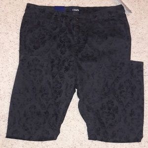 Chaps Velvet Flocked Skinny Jeans Black